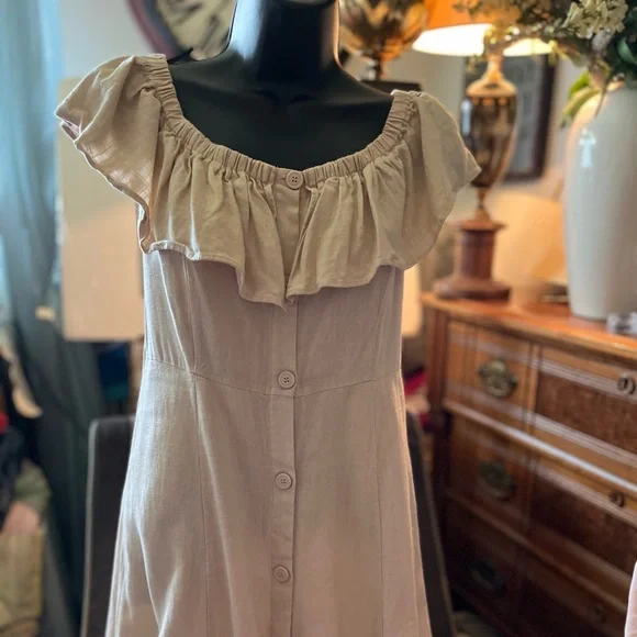 Forever 21 | Dresses | Forever 2 Medium Linen Midi Dress | Poshmark